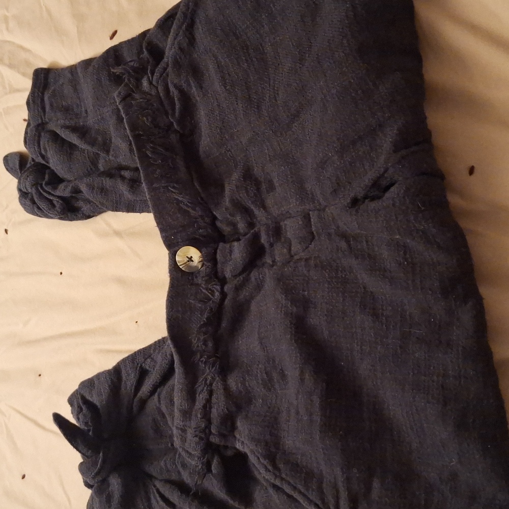Free People Casual Navy Cotton Pants Size XS-TP